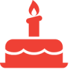 birthday icon red